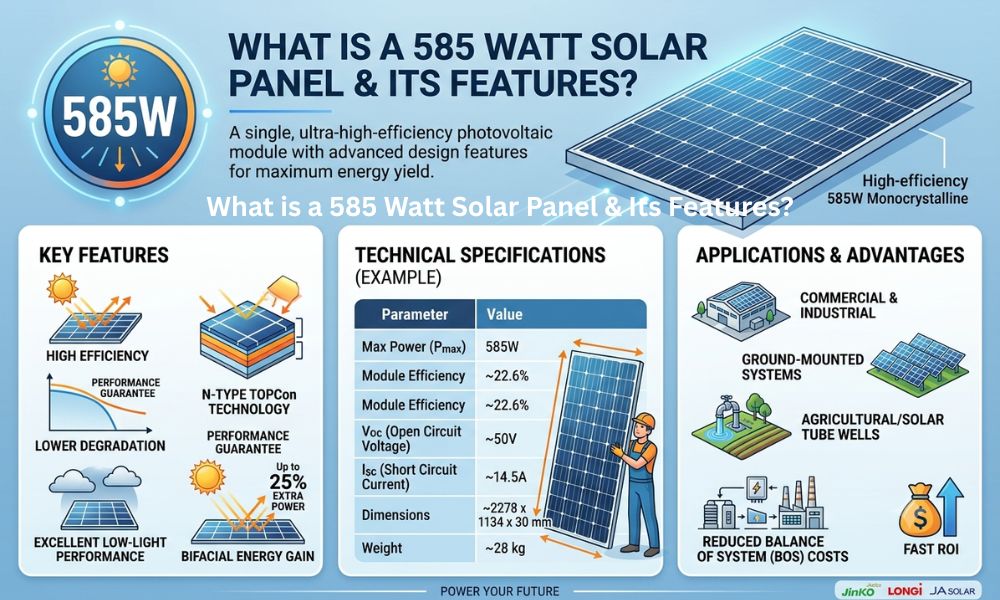 IMAGE 900*550"What is a 585 Watt Solar Panel & Its Features?