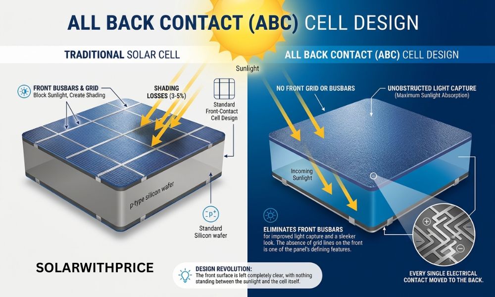 All Back Contact (ABC) Cell Design
