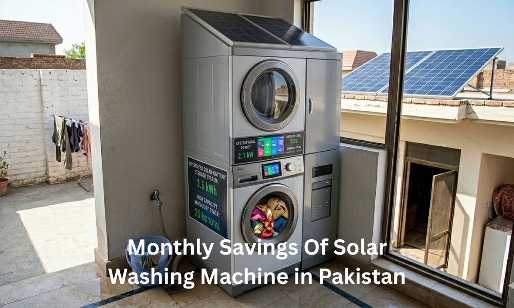 Monthly Savings Of Solar Washing Machine in Pakistan