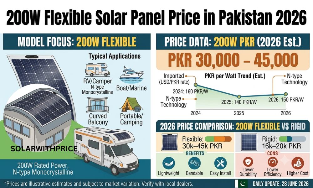 200W Flexible Solar Panel Price in Pakistan