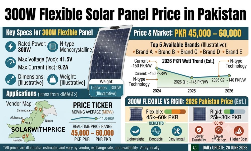 300W Flexible Solar Panel Price in Pakistan