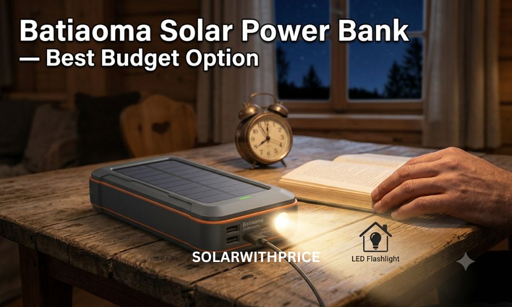 Batiaoma Solar Power Bank — Best Budget Option