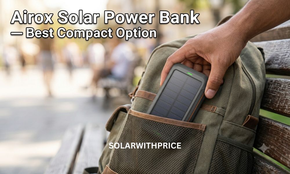 Airox Solar Power Bank — Best Compact Option