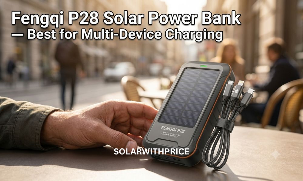 Fengqi P28 Solar Power Bank — Best for Multi-Device Charging