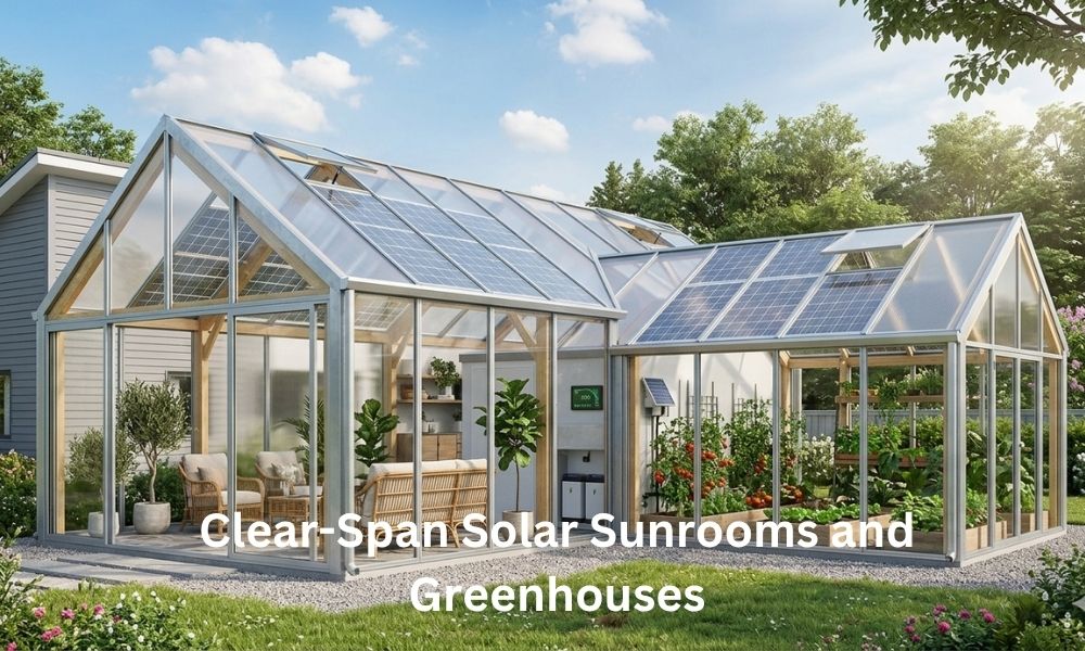 Clear-Span Solar Sunrooms and Greenhouses