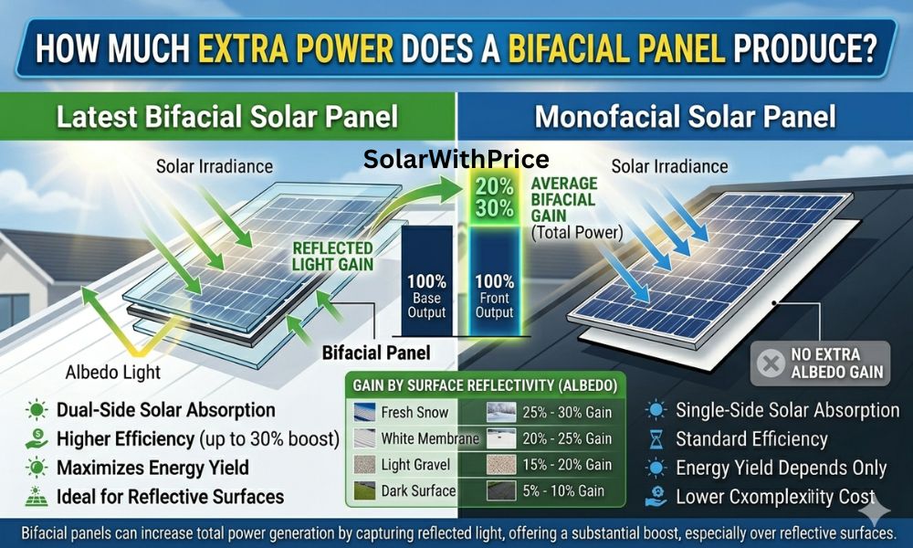 How Much Extra Power Does a Bifacial Panel Produce