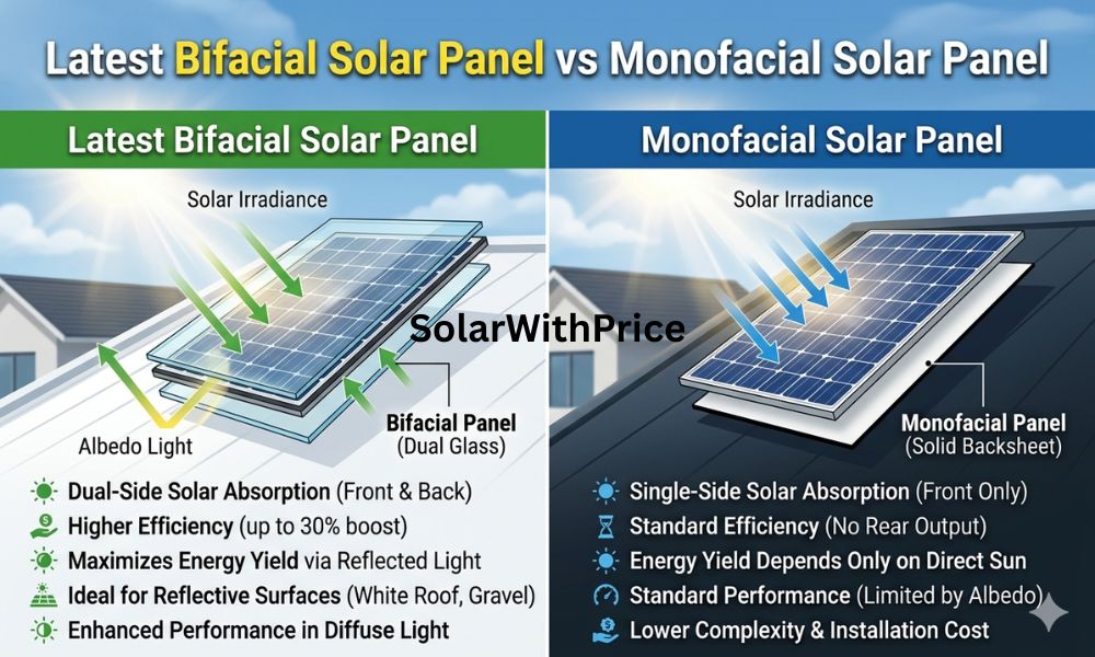 Latest Bifacial Solar Panel vs Monofacial Solar Panel