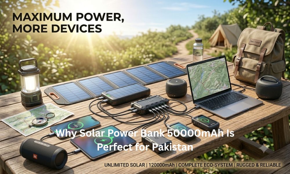 Why Solar Power Bank 50000mAh Is Perfect for Pakistan