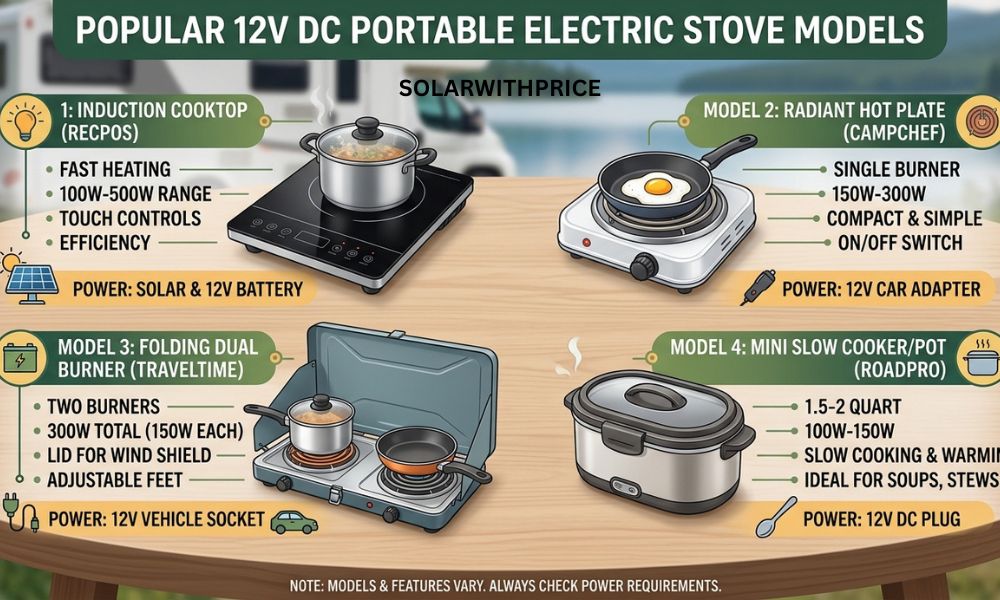 Popular 12V DC Portable Electric Stove Models