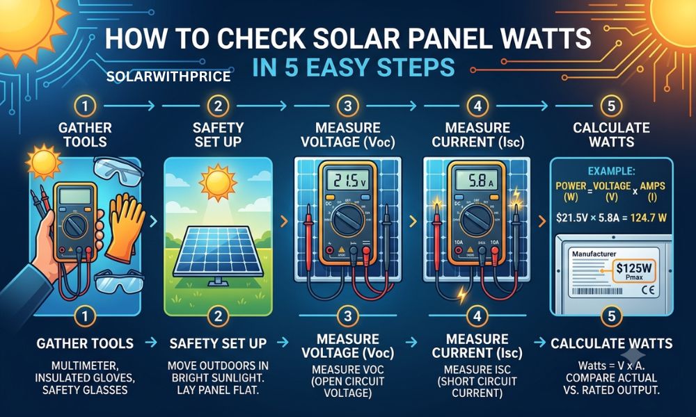 How to Check Solar Panel Watts in 5 Easy Steps