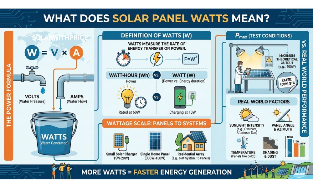 What Does "Solar Panel Watts" Mean?