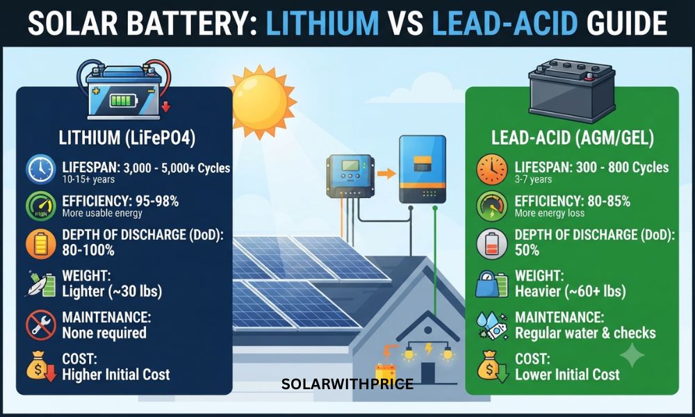 Solar Battery Price in Pakistan 2026: Lithium vs Lead-Acid Guide