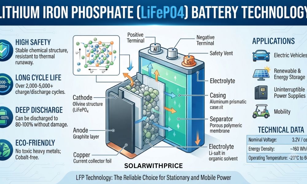 Lithium Iron Phosphate (LiFePO4)