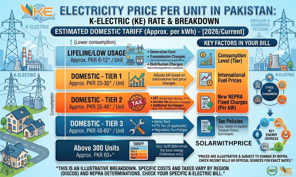 Electricity Price Per Unit in Pakistan: K-Electric Per Unit Rate