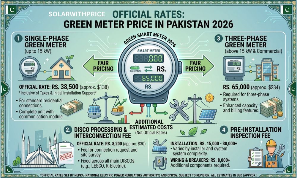 Green Meter Price in Pakistan 2026 (Official Rates)