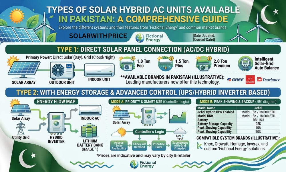 Types of Solar Hybrid AC Units Available in Pakistan