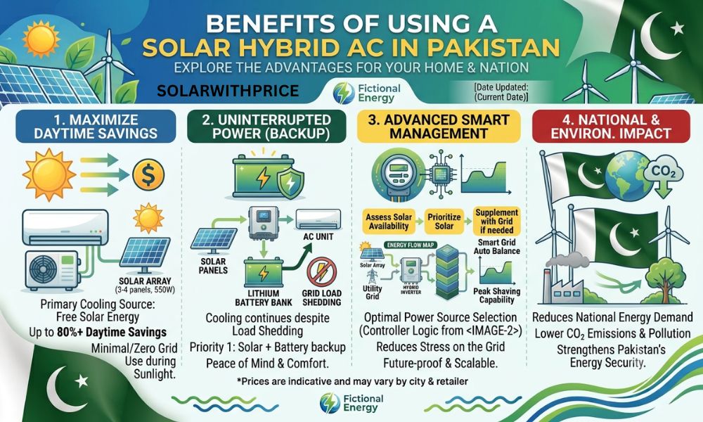 Benefits of Using a Solar Hybrid AC in Pakistan