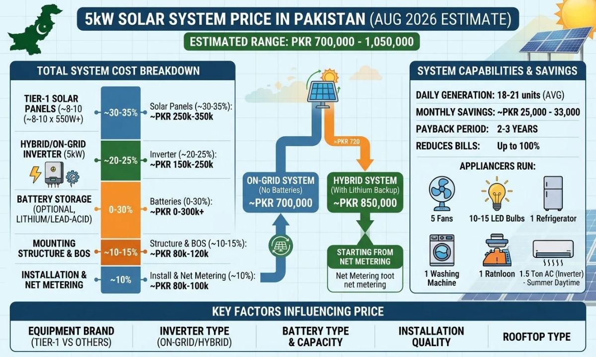 5kW Solar System Price in Pakistan