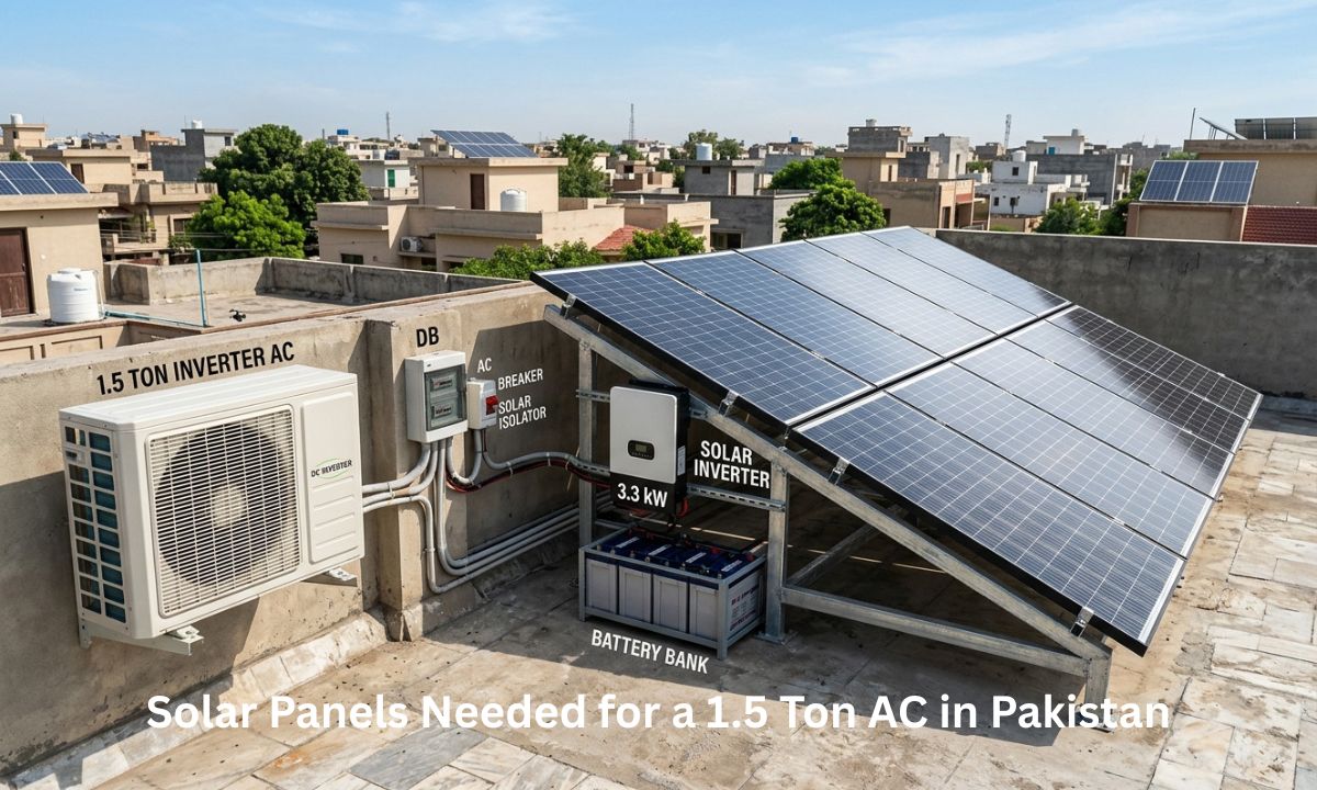 Solar Panels Needed for a 1.5 Ton AC in Pakistan