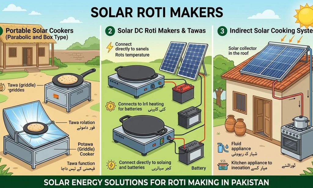 Types of Solar Roti Makers Available in Pakistan