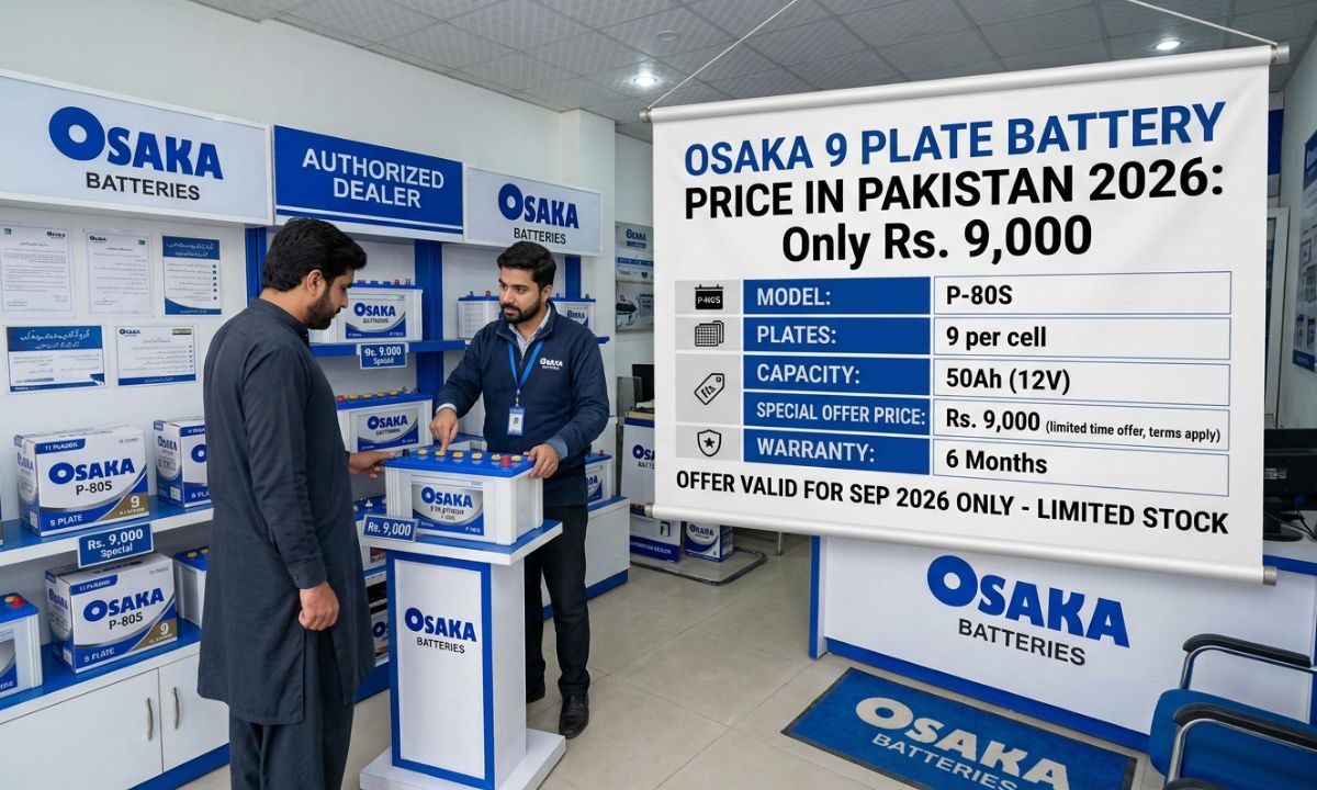 Osaka 9 Plate Battery Price in Pakistan